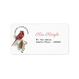 Julkardinal, Merry Chrismas Adressetikett