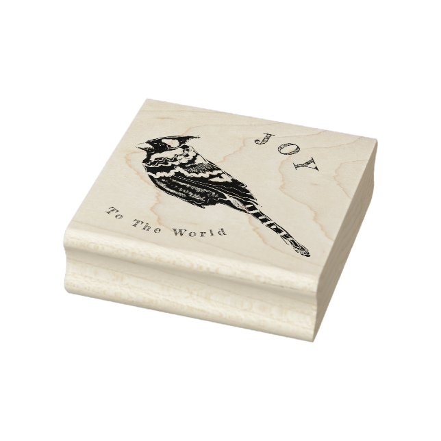 Julkardinal~ Ord eller Ord~ Personalize Stämpel (Stämpel)