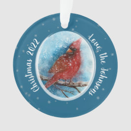 Julkardinal Snöflingor på Red eller Blue