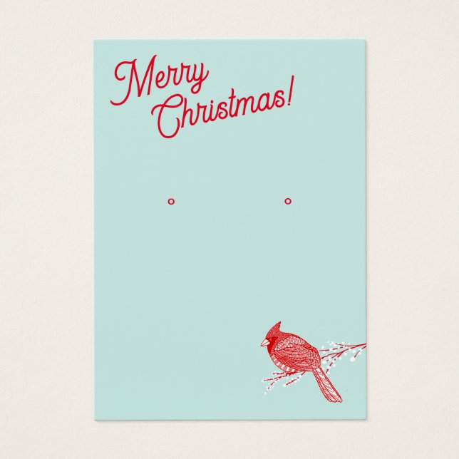 Julkardinal Visning för arring av juveler Visitkort (Framsidan)