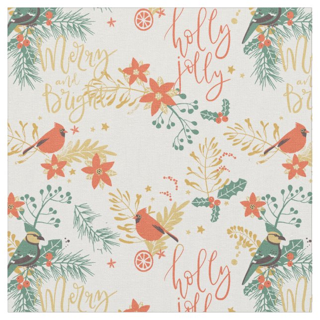 Julkardinaler och helgdagar tyg (Närbild)