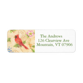 JulkardinalReturetiketter Returadress Etikett