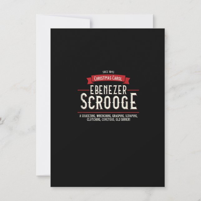 Julkarpsång, Ebenezer Scrooge, Höglidande Design, Inbjudningar (Framsida)