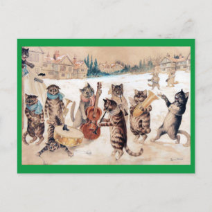 Julkarpsång, Louis Wain Vykort