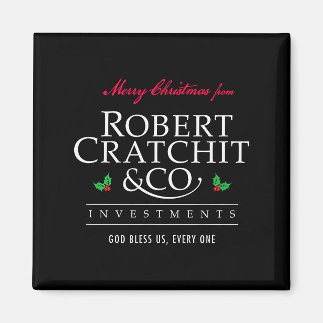 Julkarpsång Robert Bob Cratchit Ebenezer Scroo Magnet (Framsidan)