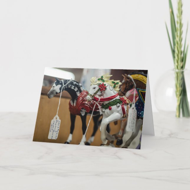 Julkarusellhästar Ornamentsamling Kort (Framsida)