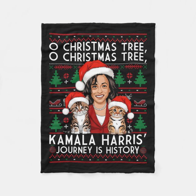 Julkat Dam för Kamala Santa Ornament Paj Fleecefilt (Framsidan)