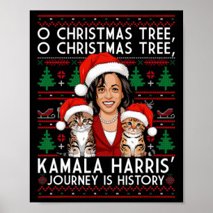 Julkat Dam för Kamala Santa Ornament Paj Poster