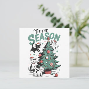 Julkat Retro Det Är Årstiden För Meowy Catmas Julkort