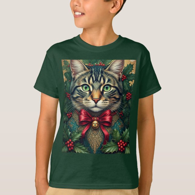Julkatt 2024 Kids'-Storleka T Shirt (Framsida)