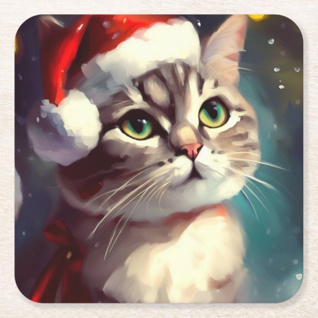 Julkatt 2 underlägg papper kvadrat (Framsidan)