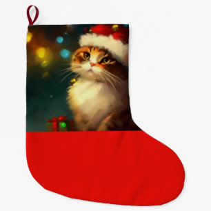 Julkatt 3 stor julstrumpa