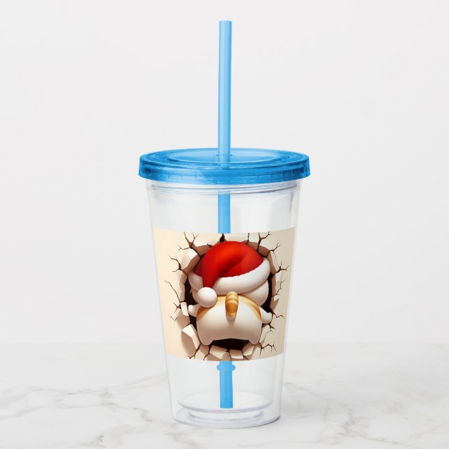 Julkatt 3D Take Away Mugg (Framsida)