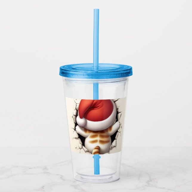 Julkatt 3D Take Away Mugg (Framsida)