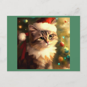 Julkatt 4 helg vykort