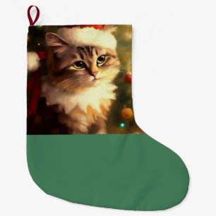 Julkatt 4 stor julstrumpa