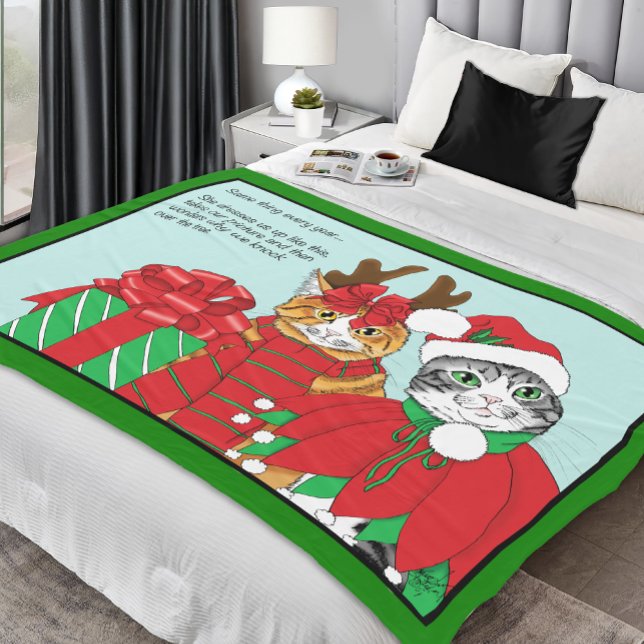 Julkatt Buddies Fleecefilt (Skapare uppladdad)