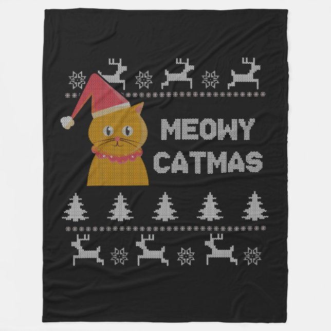 Julkatt Fleecefilt (Framsidan)