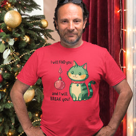 Julkatt Förstörare Träd-prydnadsföremål T Shirt