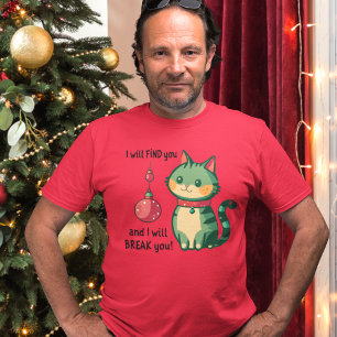 Julkatt Förstörare Träd-prydnadsföremål T Shirt