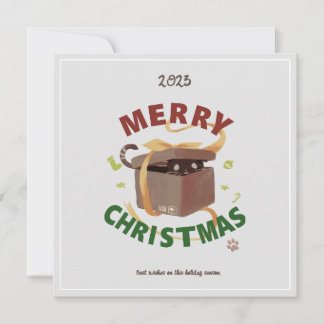 Julkatt i kartong inbjudningar