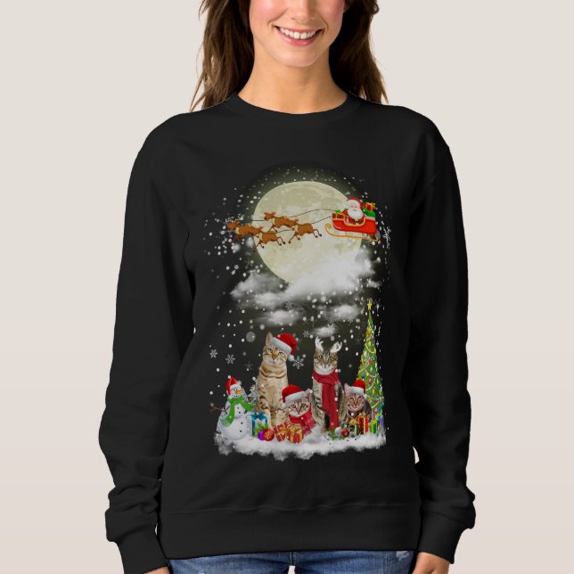 Julkatt i Santa Hat God jul Kattunge X T Shirt (Framsida)