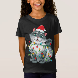 Julkatt inlagd i färgat Ljus under S T Shirt