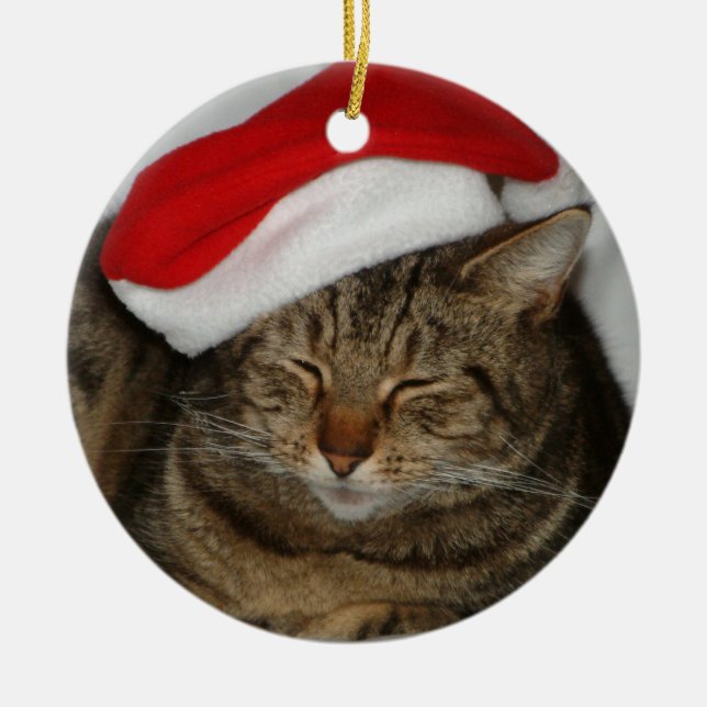 Julkatt Julgransprydnad Keramik (Framsidan)