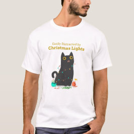 Julkatt med ljus t shirt