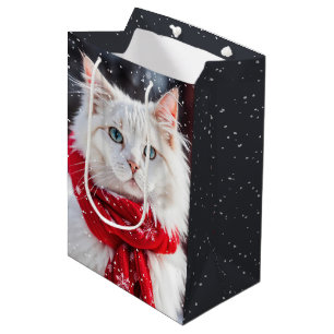Julkatt med scarf och Snöflingor