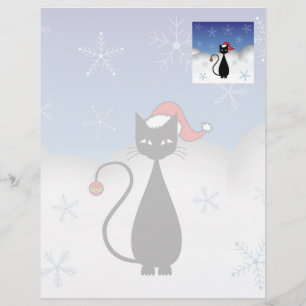 Julkatt med Snöflingor