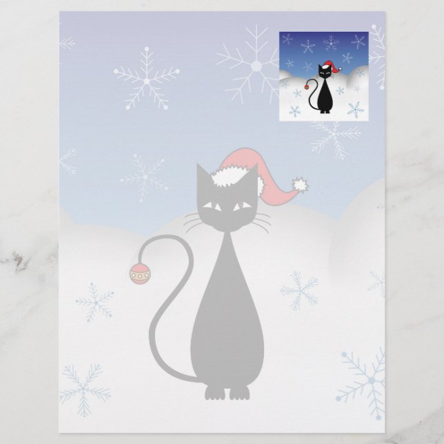 Julkatt med Snöflingor (Framsida)