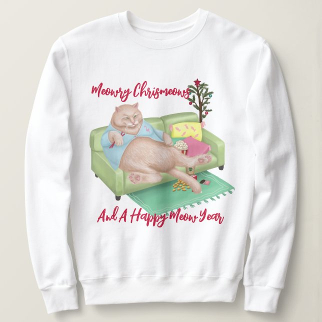 Julkatt - Nyhetssötskjorta - köttfärs T Shirt (Design framsida)