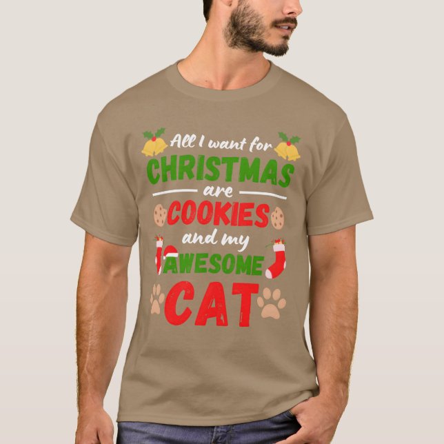 Julkatt och julkamrater t shirt (Framsida)