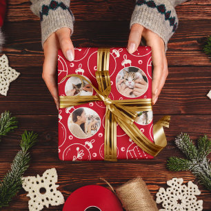 Julkatt Ornament Anpassningsbar Photo Monogram Presentpapper