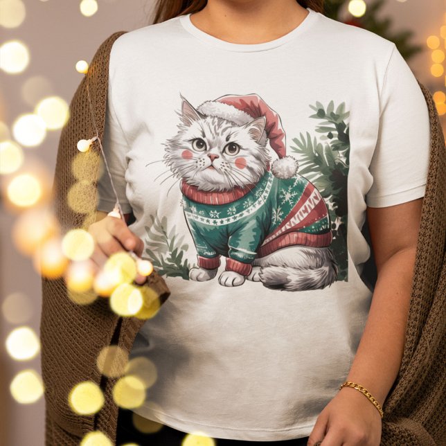 Julkatt T Shirt (Christmas Cat Tee)