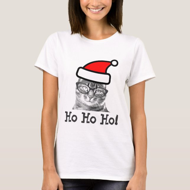 Julkatt t-shirt | Ho Ho! (Framsida)