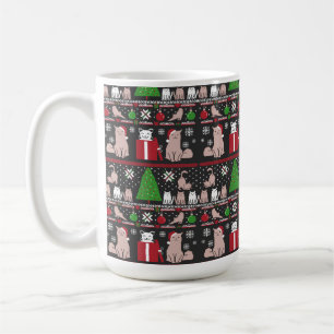 Julkatt Ugly Sweater T-Shirt Kaffemugg