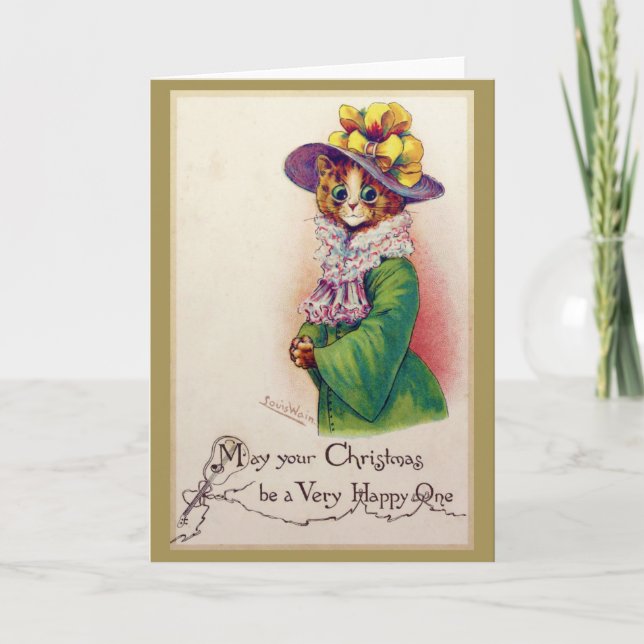 Julkattdamen, Louis Wain Kort (Framsida)