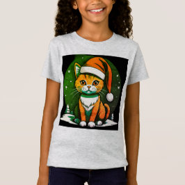 Julkattdesign: Cute & Festive Helgdag Stil T Shirt