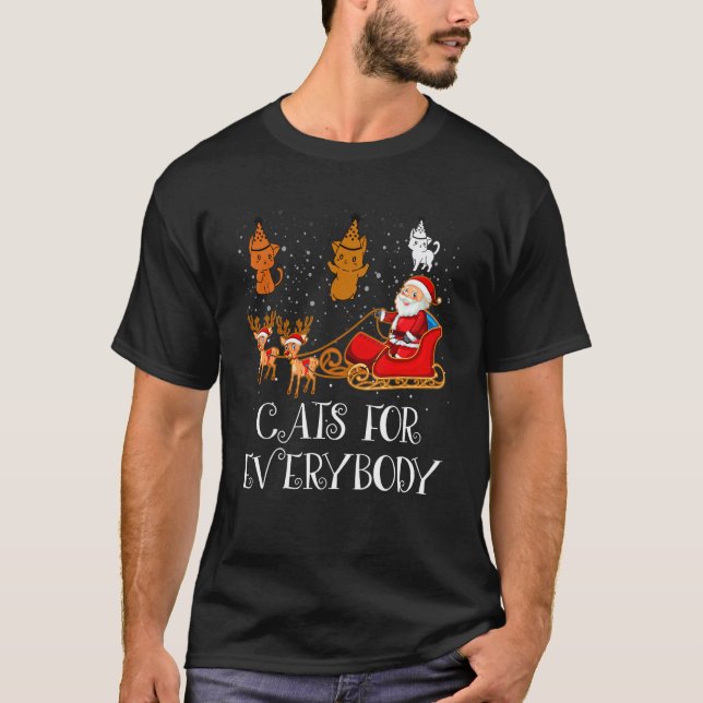 Julkatten För Alla Julkatten Jul T Shirt (Framsida)