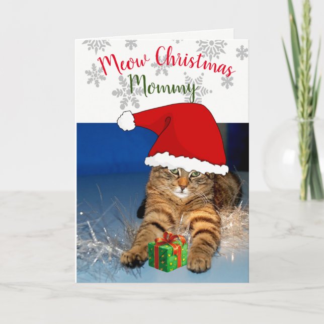 Julkatten Inuti Julkort /Mjau jul Helgkort (Framsida)