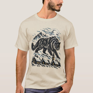 Julkatten Isländsk Folklore Träsnitt T Shirt