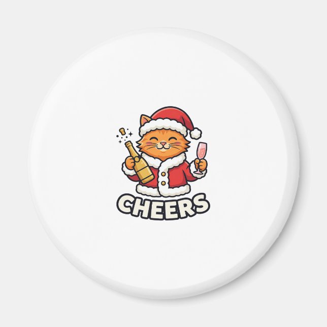 Julkatten jublar vektordesign magnet (Framsidan)