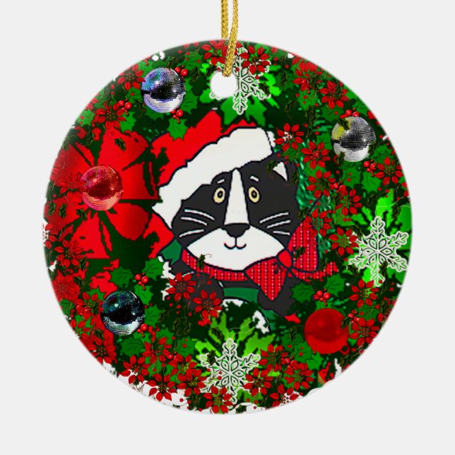 Julkatten Julgransprydnad Keramik (Framsidan)