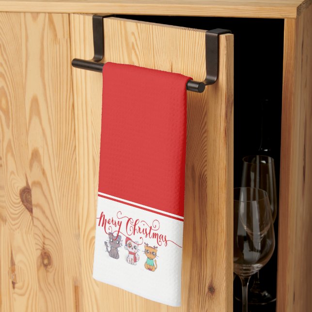 Julkatten  kökshandduk (Thirds Fold)