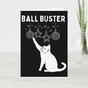 Julkatten Ll Buster Xmas-ornamenter Roliga högtide Kort