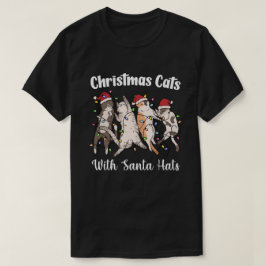 Julkatten med tomtelubbar Roligt och sött högtid T Shirt