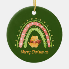 Julkatten och regnbågen personlig ornament