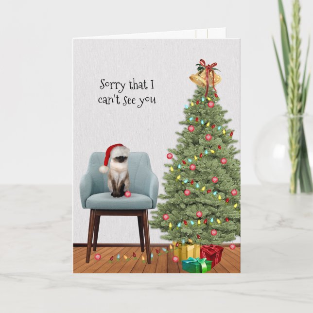 Julkatten och trädet helgkort (Framsida)